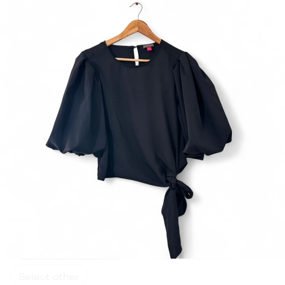 Vince Camuto Black Puff Sleeve Blouse
